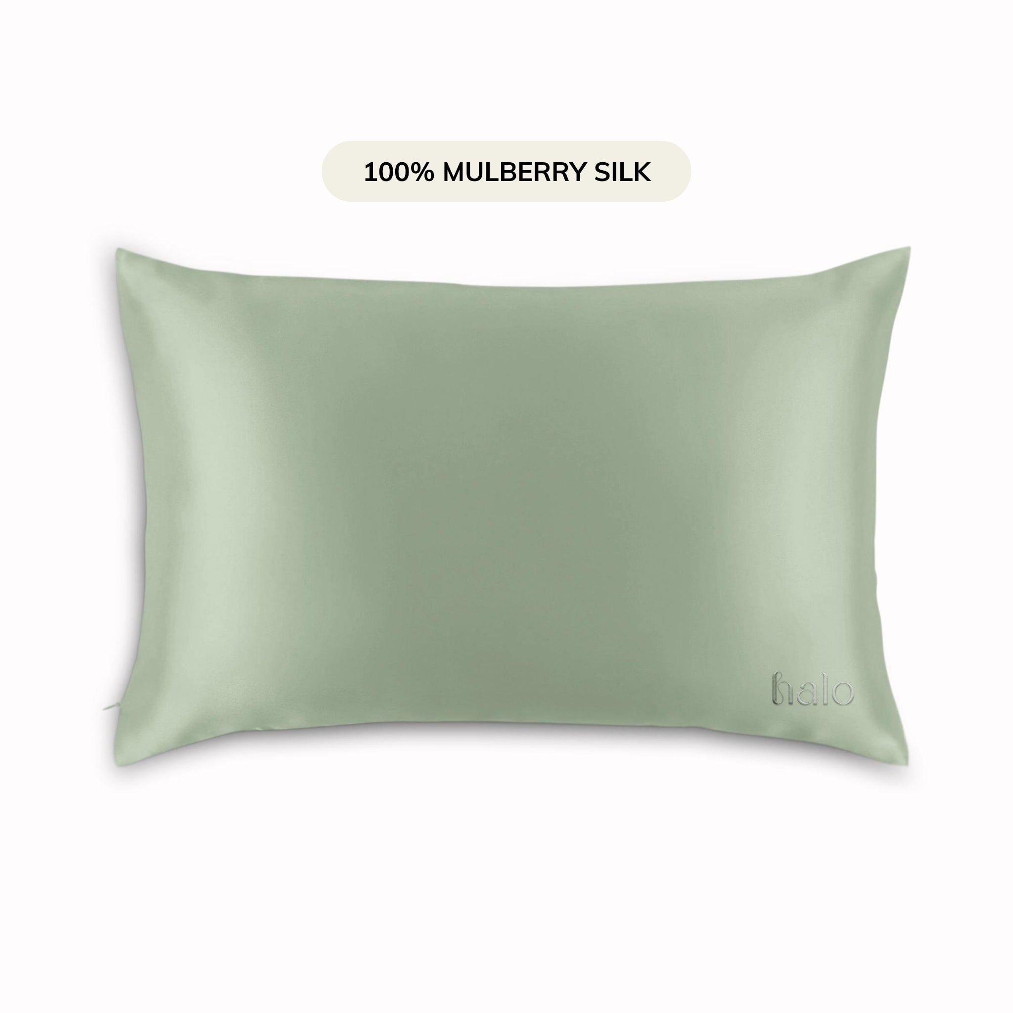 silk pillowcase for acne with sage green mulberry silk fabric