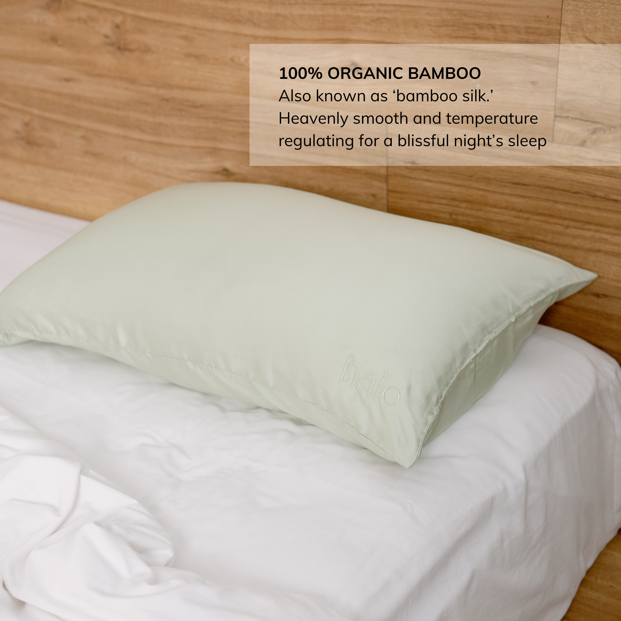 Hypoallergenic bamboo pillowcase for acne, skin, and hair care